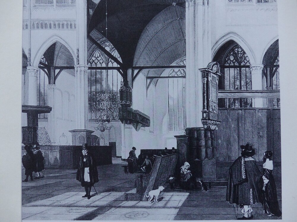 Painting of the Oude Kerk’s Interior Viewed from the Partition of the St Sebastian Chapel towards the Transept Organ