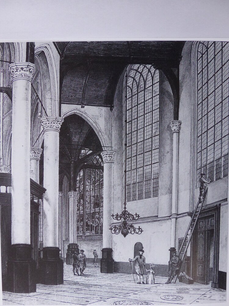 Drawing of the Abulatory of the Oude Kerk near the Lady Chapel