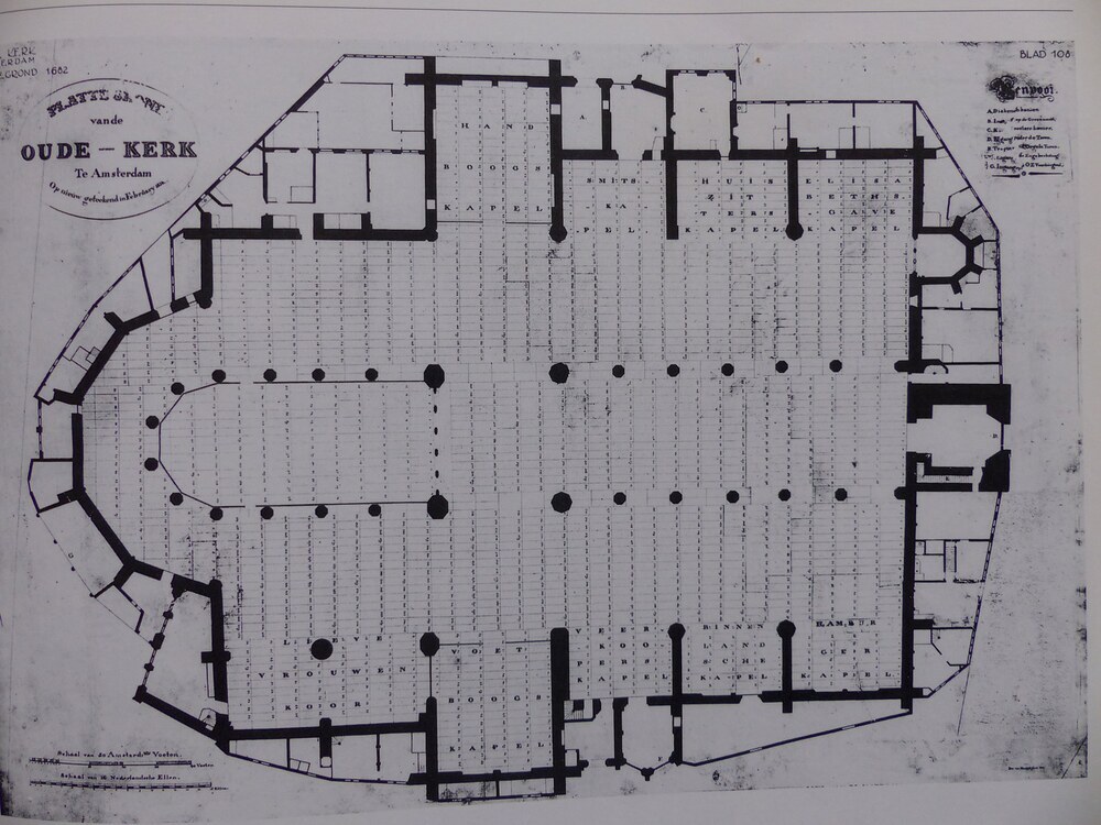 Plan of the Oude Kerk with Seating